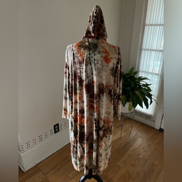 Coin 1804 Women’s 3/4 Sleeve Hooded Duster - Size Large - Picture 3 of 7